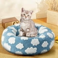 thumbnail image 5 of Xecvkr Round Pet Bed Medium Dog Winter Warm Plush Raised Donut Calming Washable Non Slip Soft Sleep Mat 19.7x19.7in 1pc, 5 of 5