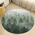 thumbnail image 6 of Aesthetic Foggy Mountain View Painting Trees Round Carpet Circle Rug Outdoor Patio Area Rug Washable Large Area Rugs Hallway Room Decor Fitness Mats, 6 of 8