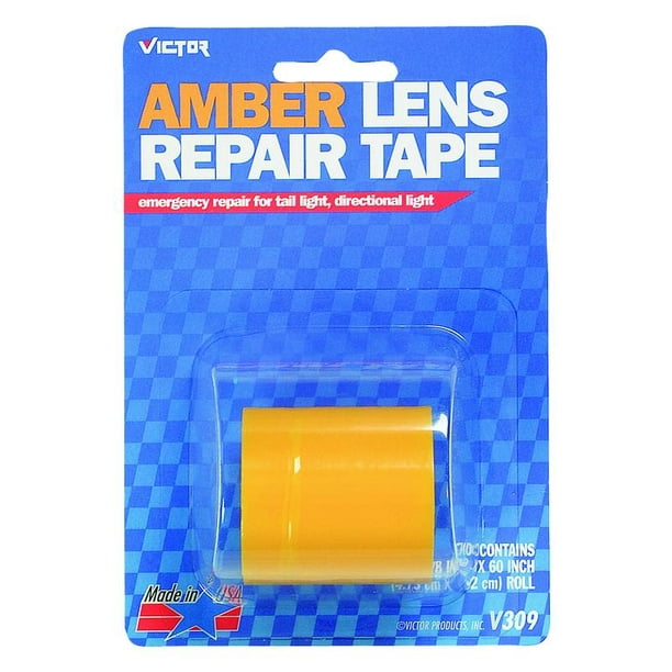 Victor V309 Lens Repair Tape, 17/8 in W x 5 ft L, Amber
