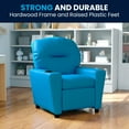 thumbnail image 2 of Flash Furniture Chandler Contemporary Turquoise Vinyl Kids Recliner with Cup Holder, 2 of 8