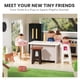 thumbnail image 2 of Casa de muñecas Tiny Land, casa de muñecas familiar moderna con diseño realista, casa de muñecas de madera con muebles de 53 piezas, regalo ideal para niños a partir de 3 años, 2 of 5