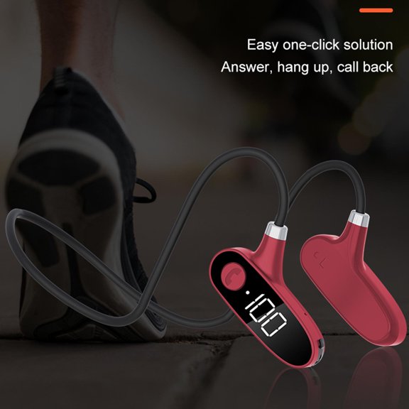 Auriculares deportivos Macarena Bluetooth H18 de conducción ósea Cómodos a prueba de sudor 10H Ajuste rojo