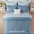 thumbnail image 2 of U by Bedsure Twin Comforter Set Grayish Blue, 5 Pieces Lightweight Twin Bedding Sets Boho with Comforter, Sheet, Pillowcase & Sham, Contrasting Design, 2 of 8