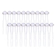 thumbnail image 1 of Miangastore Rhinestone Barrettes Silver Alloy Rhinestone 20Pcs 2.8X0.6X0.6In, 1 of 8