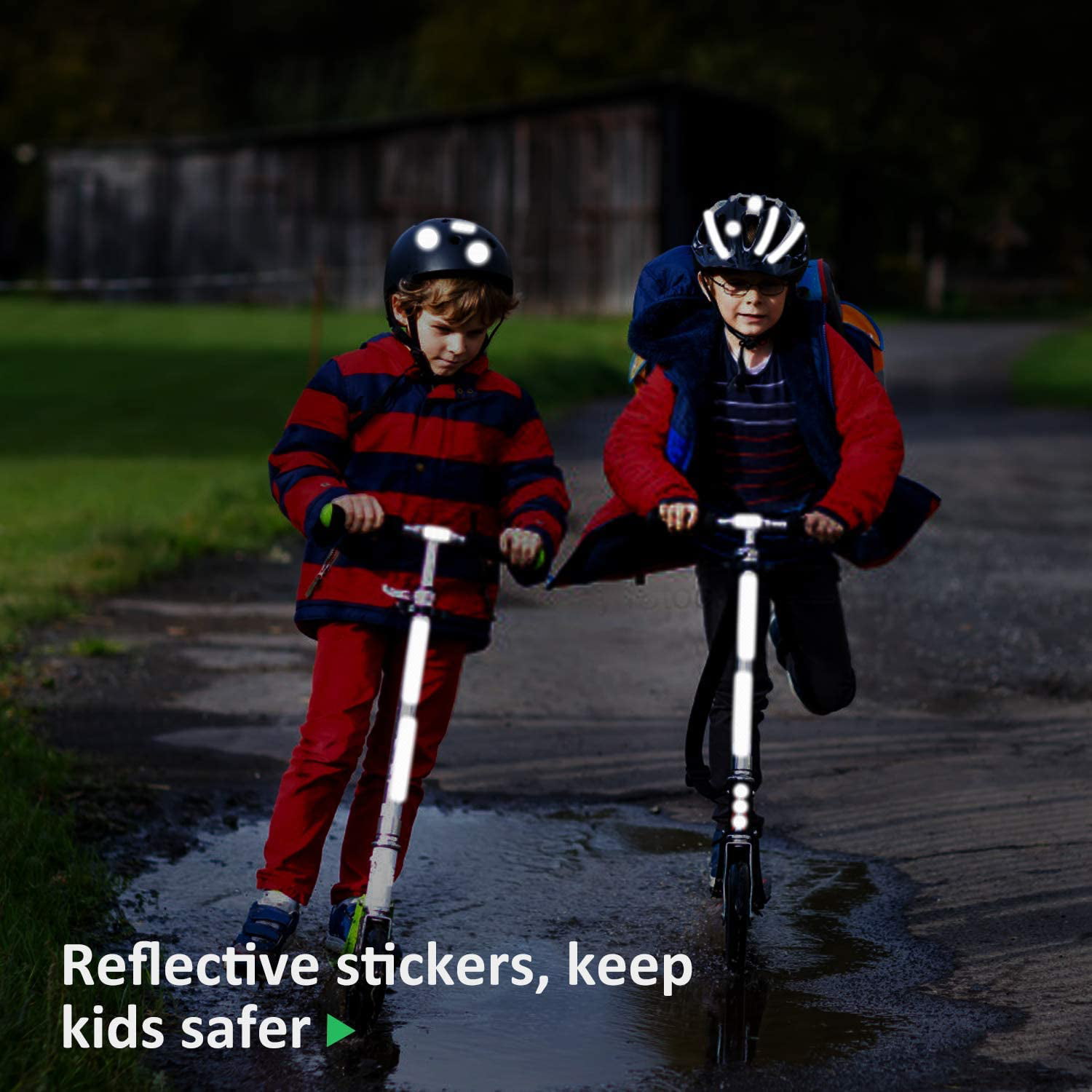 self-Adhesive and Highly Reflective Weatherproof Sticker. Bicycles Helmets with Stickers 21 Pieces high Quality reflectors Stickers HiPerformance Reflective Film Set for Safety Marking of prams