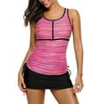 thumbnail image 6 of luvamia Women's Stylish Racerback Printed Tankini Summer Swimsuits Vibrant Pink Size S, 6 of 9