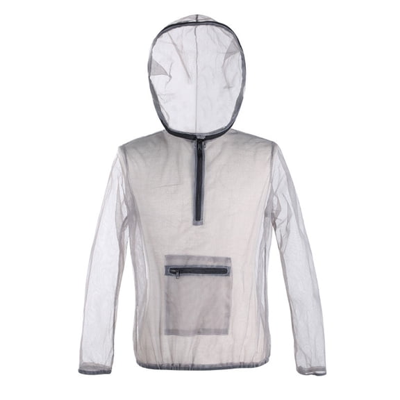 Mosquito Suit Double Zipper Design Super Cool Soft Mesh Insect Protective Jacket for Gardening