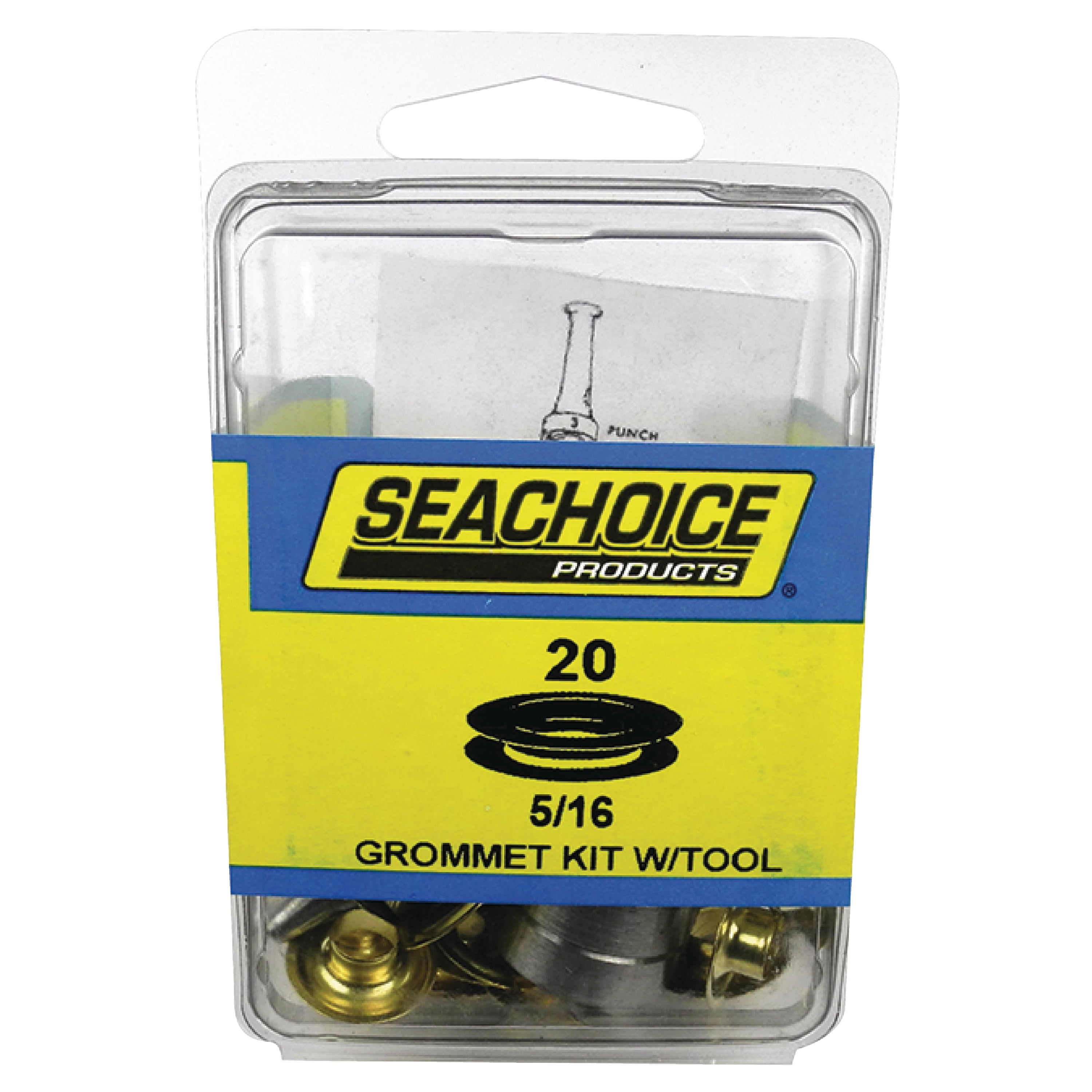 Seachoice 59997 Grommet Kit With Tool 20 Sets 5/16" Grommets
