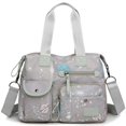 thumbnail image 1 of Bolso de trabajo YouUo para mujer, de nailon, con asa superior, gris, 1 of 6