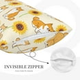 thumbnail image 5 of EasygdpShiba Inu Dog And Sunflower Polyester Fiber Double-Sided Pillowcase,Super Soft,Comfortable And Luxurious Pillowcase,Not Easy To Break Or Deform- 14"X20", 5 of 9