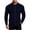 Navy, variant on Men's Textured Cable Knit Button Front Cardigan Stand Collar Long Sleeve Sweater With Pockets
