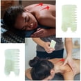 thumbnail image 5 of Rare Gem 1pc Jade Massage Comb Scraper Scalp Comb Jade Scraping Tablets Massage, 5 of 5