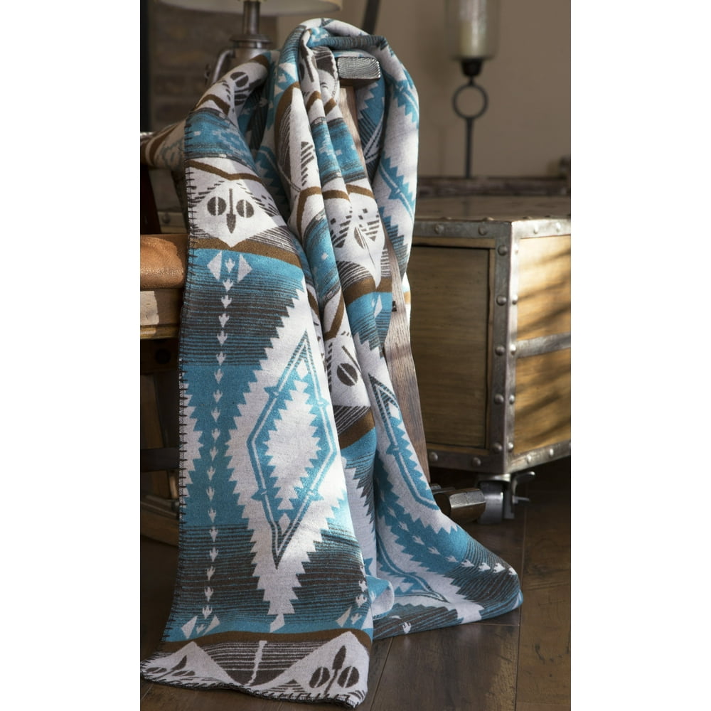 Carstens Turquoise Earth Southwestern Throw Blanket