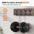thumbnail image 4 of erfcxs 8 Pack Coat Hooks 20lb Load Bearing Wall Hook For Hanging(Max) Coat Rack Wall Mount Double Hooks For Bag Towels Hats Keys Black, 4 of 6