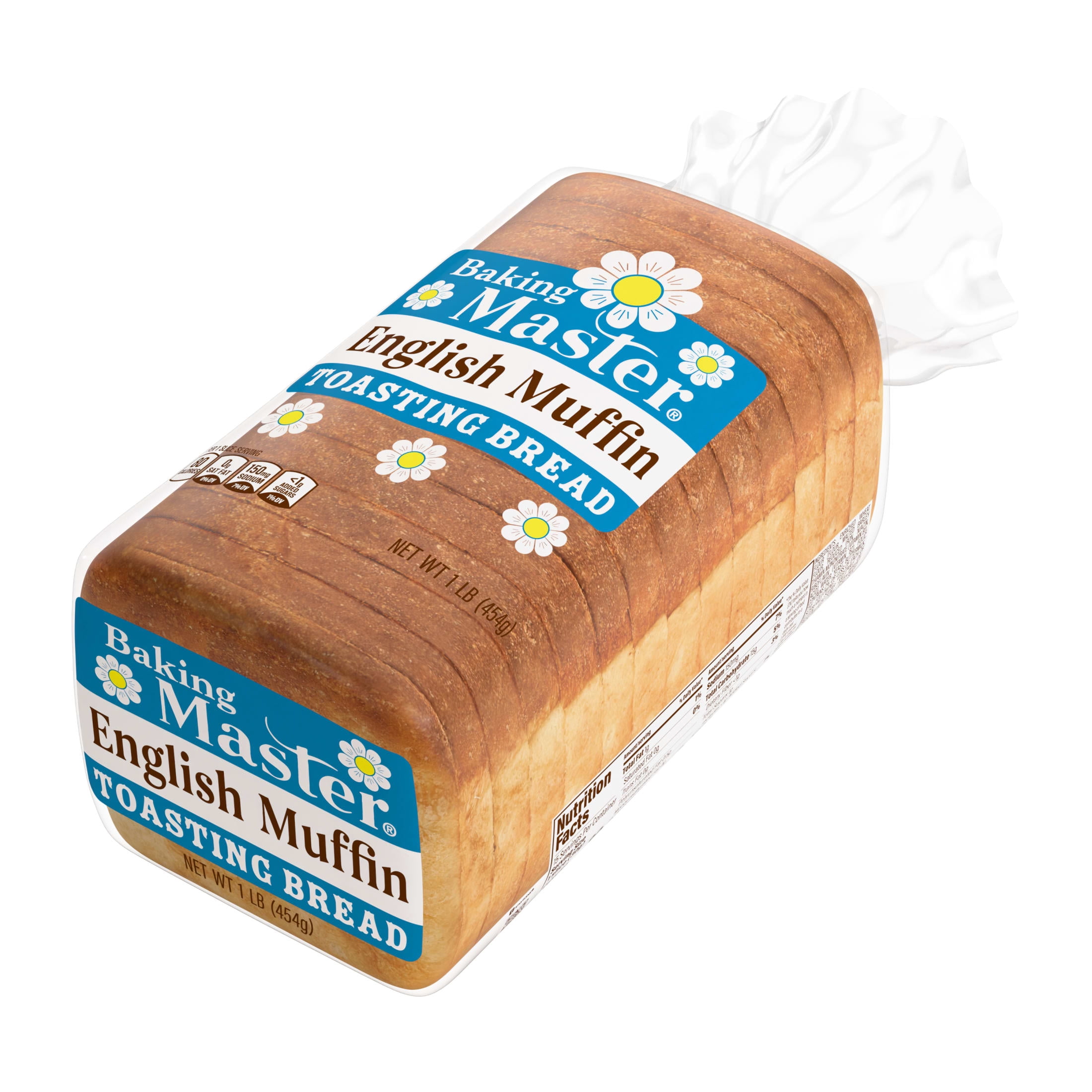 Master English Muffin Toasting Bread, 12 oz, Plain Breakfast Bread, Bag