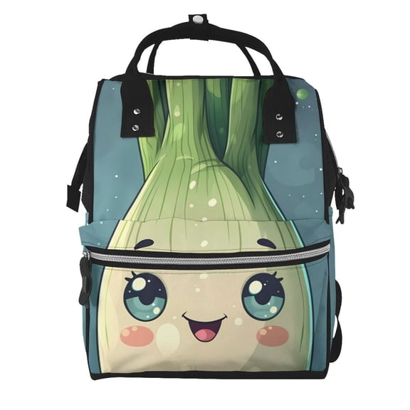 Fuzoiu Adorable Kawaii Fennel Character Print Diaper Bag Backpack,Baby Essentials Travel Tote,Multi function Waterproof Diaper Bag, Travel Essentials Baby Bag - Unisex