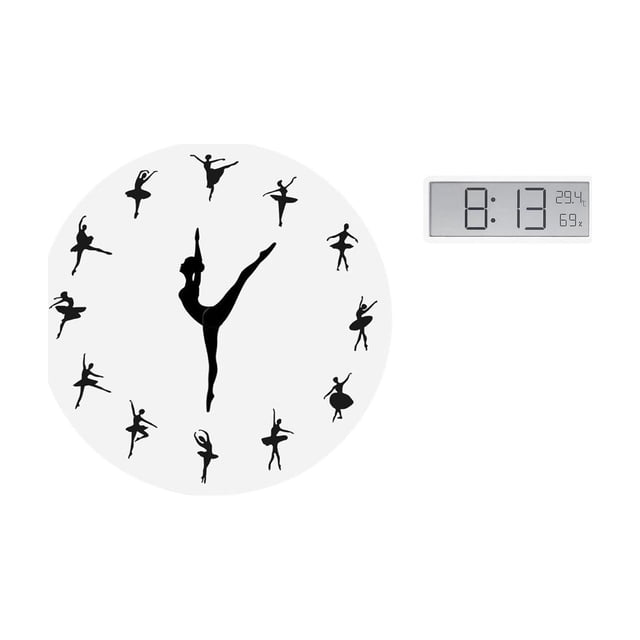 Reloj de pared,Reloj de pared con bailarina,reloj decorativo colgante.,Relojes de pared silenciosos Reloj decorativo de tiempo silencioso,Reloj de pared digital,Reloj de pared digital