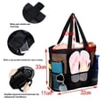thumbnail image 4 of Naiovety Bolsa de ducha de malla para estudiantes, con múltiples bolsillos, versátil, duradera y resistente, ideal para playa y dormitorios. Almacenamiento y organización del hogar, 4 of 6