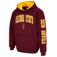 thumbnail image 2 of Youth Colosseum Maroon Arizona State Sun Devils 2-Hit Team Pullover Hoodie, 2 of 4