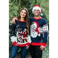 thumbnail image 3 of Adult Santa & Reindeer Unisex Ugly Christmas Sweater, 3 of 11