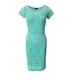thumbnail image 3 of Vestido de encaje ODCOCD Vestido de novia corto para mujer Lake Green, 3 of 7