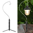 thumbnail image 1 of Lantern Stand Hanging Lamp Hook with Base Planter Holder Lightweight and Durable Removable Tripod Camping Light Stand for Fishing BBQ Garden Cola Soporte de linterna, 1 of 8