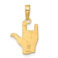 thumbnail image 3 of 10K I Love You Hand / Sign Language Pendant 10C3055, 3 of 4