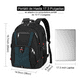 thumbnail image 2 of Mochila Para Laptop De 17 In Impermeable Negro con Azul Malubero Malu2186, 2 of 3