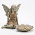 thumbnail image 2 of Garden Decor, Garden Statue with Leaf Bird Feeder, Outdoor Fairy Statue Sculpture, Resin Outdoor Statues Bird Feeders for Outside Patio Yard, Gift for Women, 2 of 6