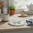 thumbnail image 4 of Portmeirion Botanic Garden 8-Inch Trivet, Hydrangea Motif - Durable Porcelain Essential Kitchen Tool, Microwave & Dishwasher Safe, Freezer Friendly - Versatile for Home Gatherings & Parties, 4 of 4