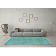 thumbnail image 3 of Ahgly Company Indoor Rectangle Oriental Light Blue Modern Area Rugs, 7' x 10', 3 of 4
