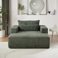 thumbnail image 5 of LUCKHAO 75-Inch Oversized Chaise Lounge Chair Indoor , Corduroy Upholstered Sofa Couch with Deep Seat,Fluffy Modern Sleeper Chair , Comfy Single Sleeper Couch ,No Assembly Required, 5 of 19