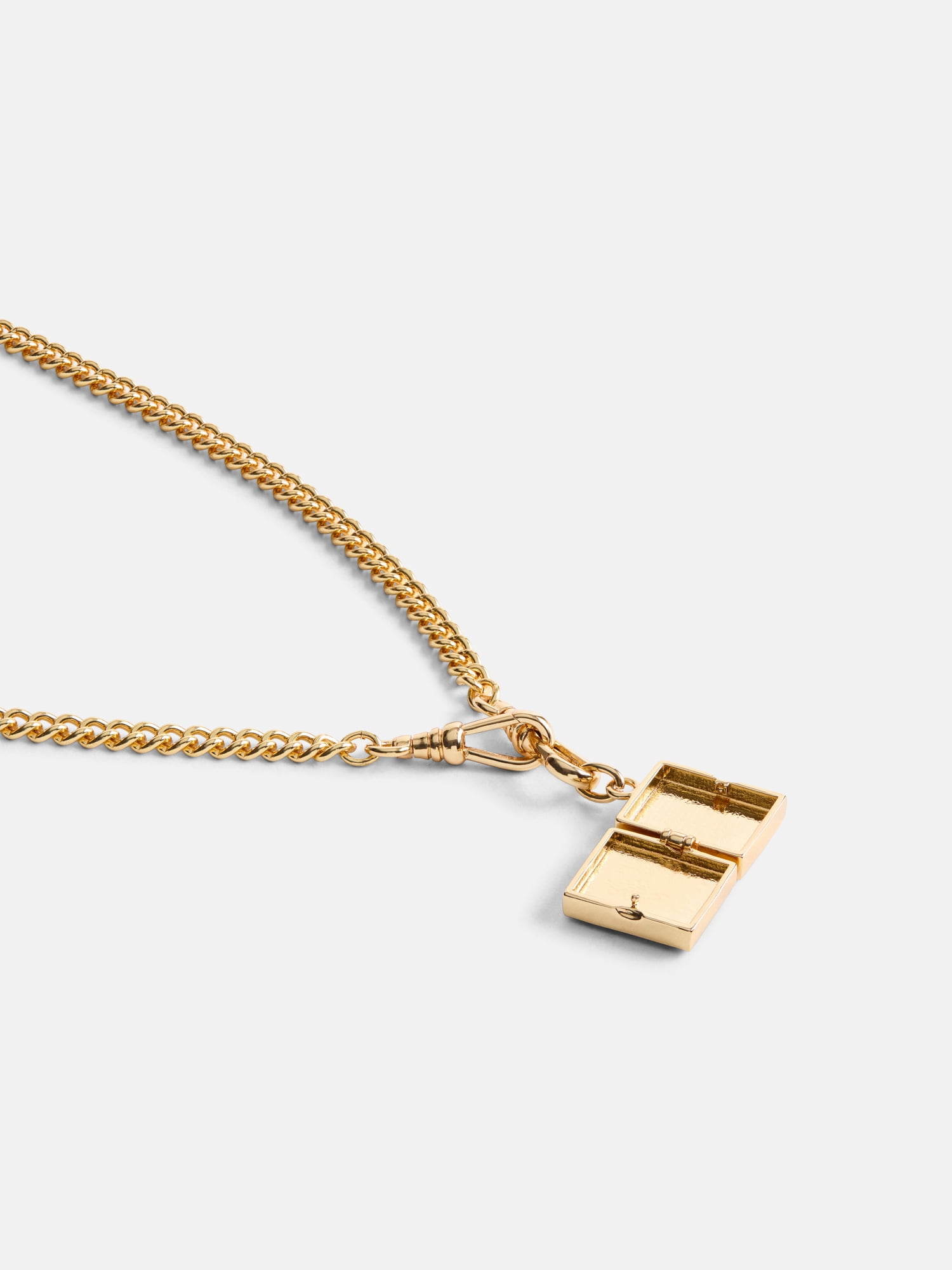 Free Assembly Women's Goldtone Book Pendant Necklace with Cubic Zirconia, 16" + 3" Extender