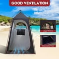 thumbnail image 5 of Camping Shower Tent, Portable Outdoor Privacy Shelter for Showering & Changing, 7.2 FT Easy-Setup Toilet Tent with Floor & UPF 50+, Ideal for Hiking, Fishing, Beach, 5 of 8