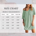 thumbnail image 6 of SWQZVT Womens Sleep Shirts V Neck Nightgown Oversized T Shirt Nightshirt Short Sleeve Cotton Sleepwear Lounge Dress, 6 of 8