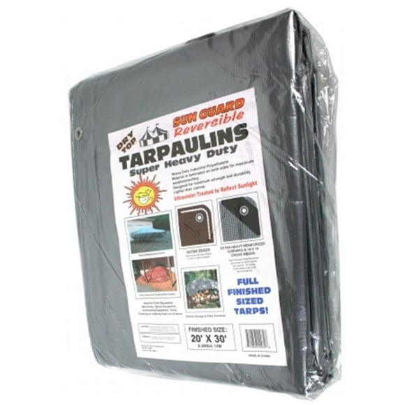Foremost Tarp 20ft. X 30ft. Silver & Brown Super Heavy Duty Polyethylene Tarp 22030