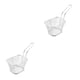 thumbnail image 2 of Ounissouiy Cesta para freír aperitivos Colador de aceite Cestas de acero inoxidable Colador de patatas fritas Accesorio de contenedor de almacenamiento de Plata 2piezas Ounissouiy CBP103391, 2 of 6