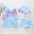thumbnail image 2 of Gunia Swimming Suit For Girls 3 Piece Dress Long Sleeved Sun Swimwear Toddler Kids Bathing Suits Swimsuits For Beach Pool 2-12 Years, 2 of 4