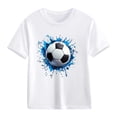 thumbnail image 4 of BXJX Boys Summer T-Shirts, Short Sleeves Sport Casual Crew Neck Kids Graphic Tees White Size 2-3 T, 4 of 7