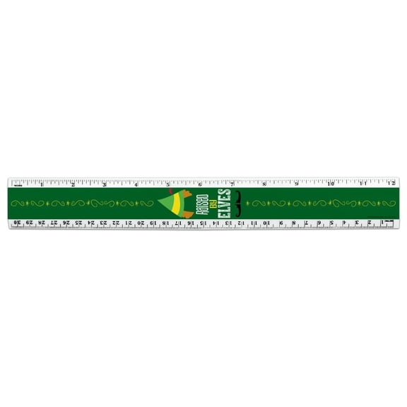 Elf Movie Raised by Elves 12 Inch Standard and Metric Plastic Ruler