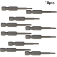 thumbnail image 3 of HUGFEGWE Torx Screwdriver Bits, T8 Magnetic Torx Head Screw Driver Bit, with 1/4 Inch Hex Shank, 50mm Length S2 Steel Screw Driver Kit Tools, for Repair Work, 10 Pcs CJB91-22866, 3 of 7