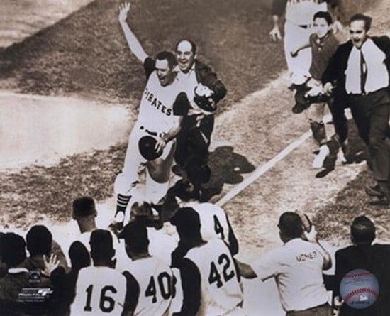 Bill Mazeroski - 1960 World Series Winning Home Run Sepia Photo Print ...