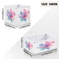 thumbnail image 2 of Cabinet Storage Basket 15.75x10.63x6.96 Inches Storage Box Foldable, Storable and Easy to Assemble ，Open Home Storage Bins ，Closet Storage Bins Dreamy Pink Flowers, 2 of 8