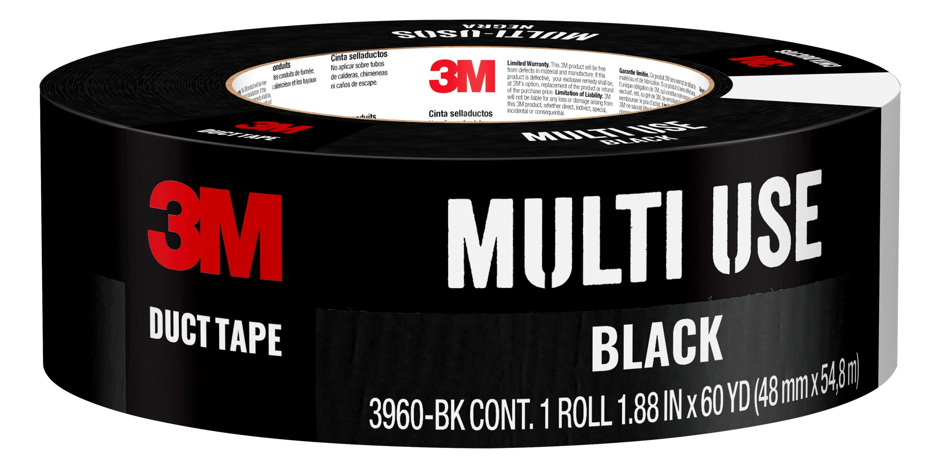 3M Duct Tape 1 88 In X 60 Yd Black 1 Roll Pack Walmart flex-tape-clear-4-in-x-5-ft-rubberized-waterproof-tape-walmart