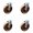 4 Swivel - No Brakes  - Brown, variant on 4 Inch High Temp Phenolic Wheel Swivel Bolt Hole Caster Service Caster Brand