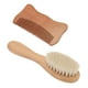 thumbnail image 5 of Peine de lana natural para bebés recién nacidos, cepillo para bebés de madera de regalo suave y juego de peine, 5 of 7