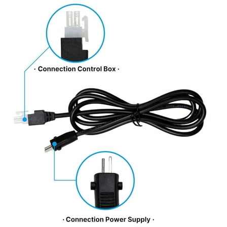 Adjustable Bed Base Input Power Cord Calbe Prong Replacement for Tempurpedic, Extend, Ergo, Sealy Ease or Ease 2.0 and Serta New Generation