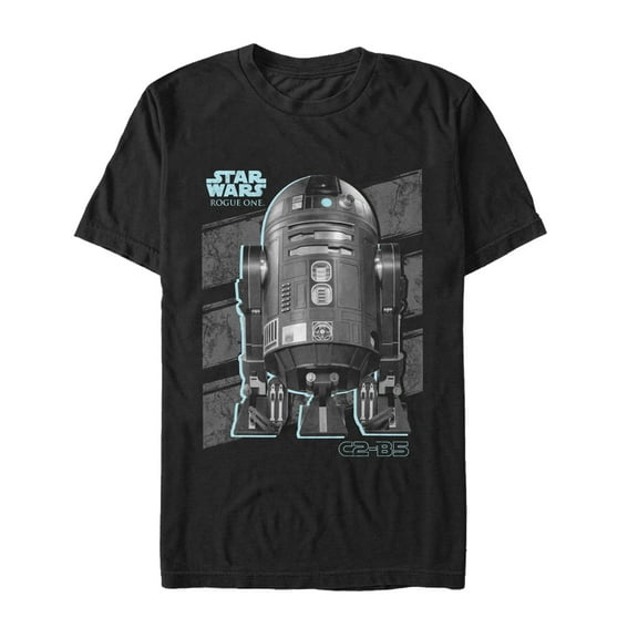 Men's Star Wars Rogue One C2-B5 Droid Panels Graphic Tee Black 5X Large
