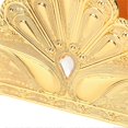 thumbnail image 2 of Napkin Holder Classical Metal Peacock Embossed European Style Table Tissue Holder Tabletop Freestanding Tissue Dispenser Gold, 2 of 3
