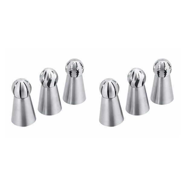 Injueey Pack of 3 Icing Nozzle Party Flower Desserts Decorating Ornament Tip Cookies Tips Dishwasher Cupcake Piping Cake Nozzle 30*61mm 2Conjunto